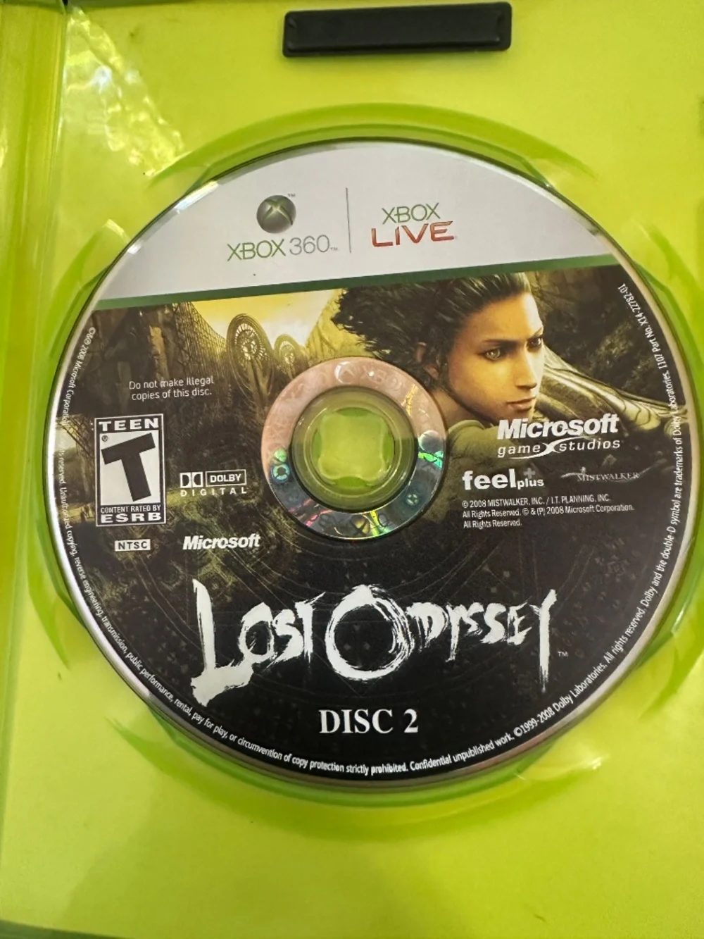Lost Odyssey Microsoft Xbox 360 2008 CIB Complete 4 Disc Manual